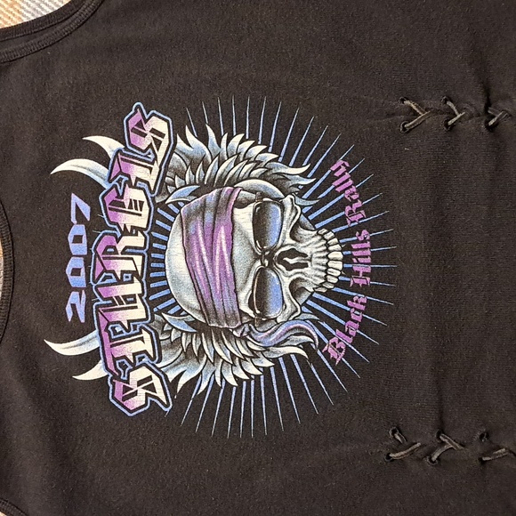 VINTAGE Sturgis BLACK HILLS RALLY  Tank skull 2007 XL Black - Picture 2 of 5